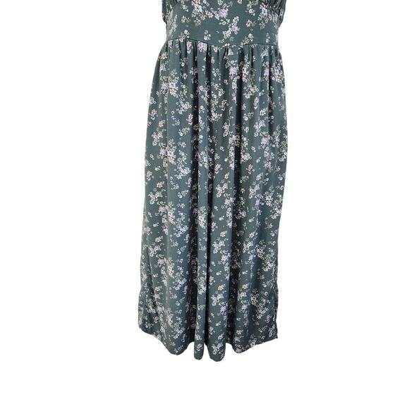 Arizona Jean Co. Floral Tie Strap Smocked Jumpsuit With Pocket Gray Size Small - Picture 6 of 9